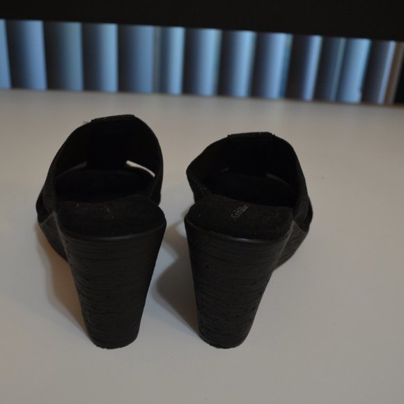 CROFT & Barrow(R) withOrtholite(R) Open Heel 3.5 Black Lurex Elastane Platfrom 6 - Picture 6 of 6